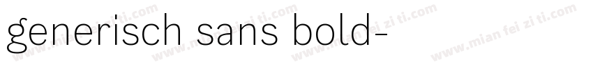generisch sans bold字体转换